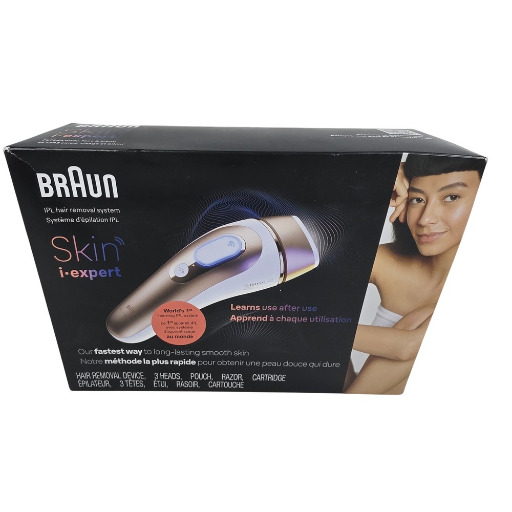 Braun Skin i-expert IPL Hair Removal System PL7243 White Gold with Case